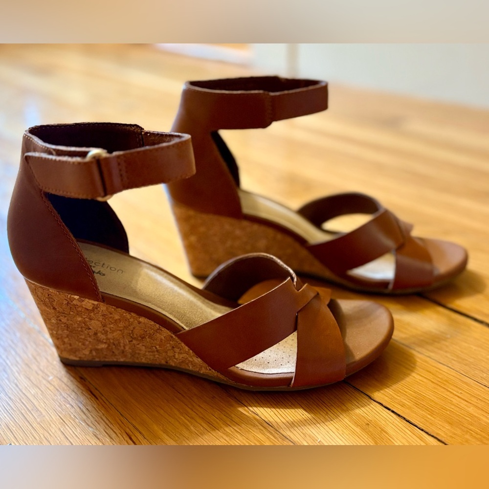 Clark’s “Margee” Stappy Wedge Sandals - Picture 3 of 10